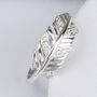 Slender Sterling Silver Sparkle Feather Ring, thumbnail 4 of 10