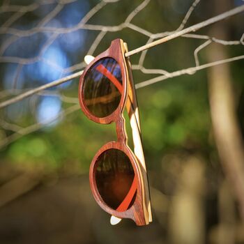 Rivington Bamboo Sunglasses With Amber Lens, 2 of 8