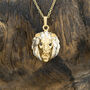 Lion Head Necklace With Sapphire Eyes, thumbnail 1 of 2
