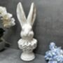 37cm Off White Stone Effect Rabbit Bust Statue Ornament, thumbnail 8 of 12