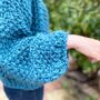 'Moss' Cardigan Easy Knitting Kit, thumbnail 2 of 9