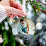 Personalised Photo First Christmas Engaged Decoration, thumbnail 5 of 9