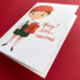 Personalised Little Boy Christmas Greetings Card, thumbnail 6 of 7