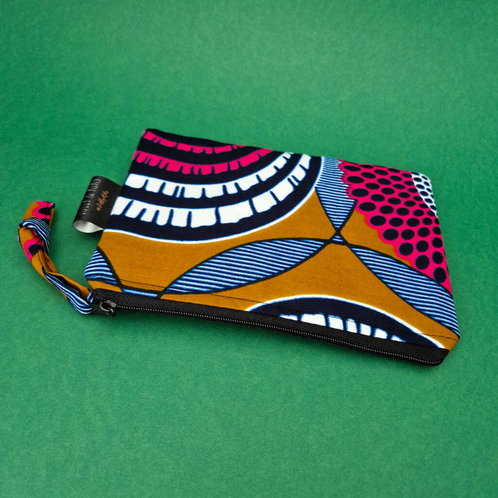 Small African Print Zip Pouch | Bukayo Print By Lolly & Kiks ...