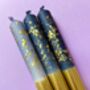 Gold, Grey And Blue Christmas Candles 'Starry Starry Night Gold', thumbnail 1 of 5