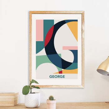 Personalised Abstract Initial Letter Print, 7 of 8