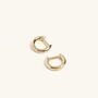 Huggie Hoop Earrings Silver Or Gold Vermeil Plated, thumbnail 6 of 7