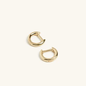 Huggie Hoop Earrings Silver Or Gold Vermeil Plated, 6 of 7