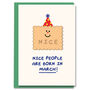 March Birthday Card Nice Biscuit, thumbnail 1 of 2