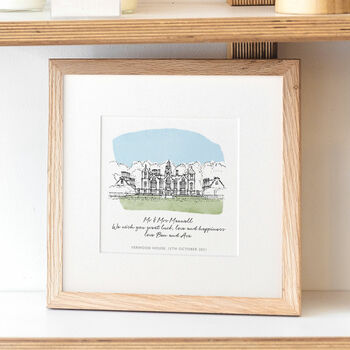 Wish We'd Been There Illustrated Wedding Gift, 4 of 5