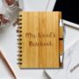 Personalised Eco Bamboo Teacher Name Notebook, thumbnail 5 of 7