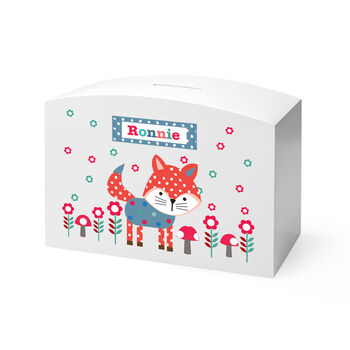 Personalised Little Fox Money Box, 7 of 8