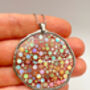 Large Disco Earrings With Holographic Silver Sparkles, thumbnail 3 of 12