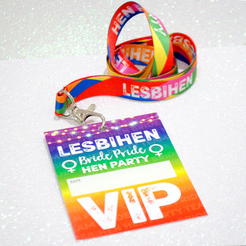 Lesbihen Gay~Lesbian Hen Party Vip Pass Lanyards, 2 of 12
