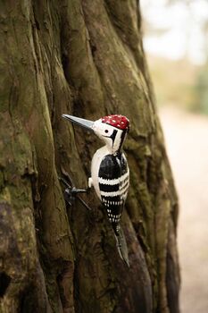 Recycled Metal Woodpecker Sculpture, 2 of 3