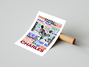 Football Personalised Art Print, 3 of 4