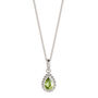 August Birthstone Peridot Sterling Silver Necklace, thumbnail 2 of 11