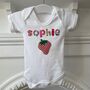 Girl's Personalised Applique Motif Baby Grow, thumbnail 1 of 9