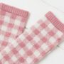 Gingham Knitted Wrist Warmers, thumbnail 10 of 10