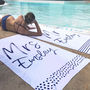 Personalised Mr And Mrs Beach Towel, thumbnail 3 of 3