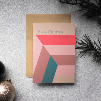 Modern Chevron Christmas Cards Pack Of Four, 8 of 8