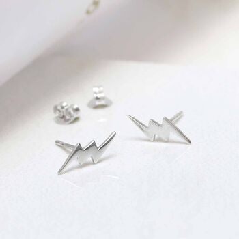 Sterling Silver Zeus Studs, 3 of 6
