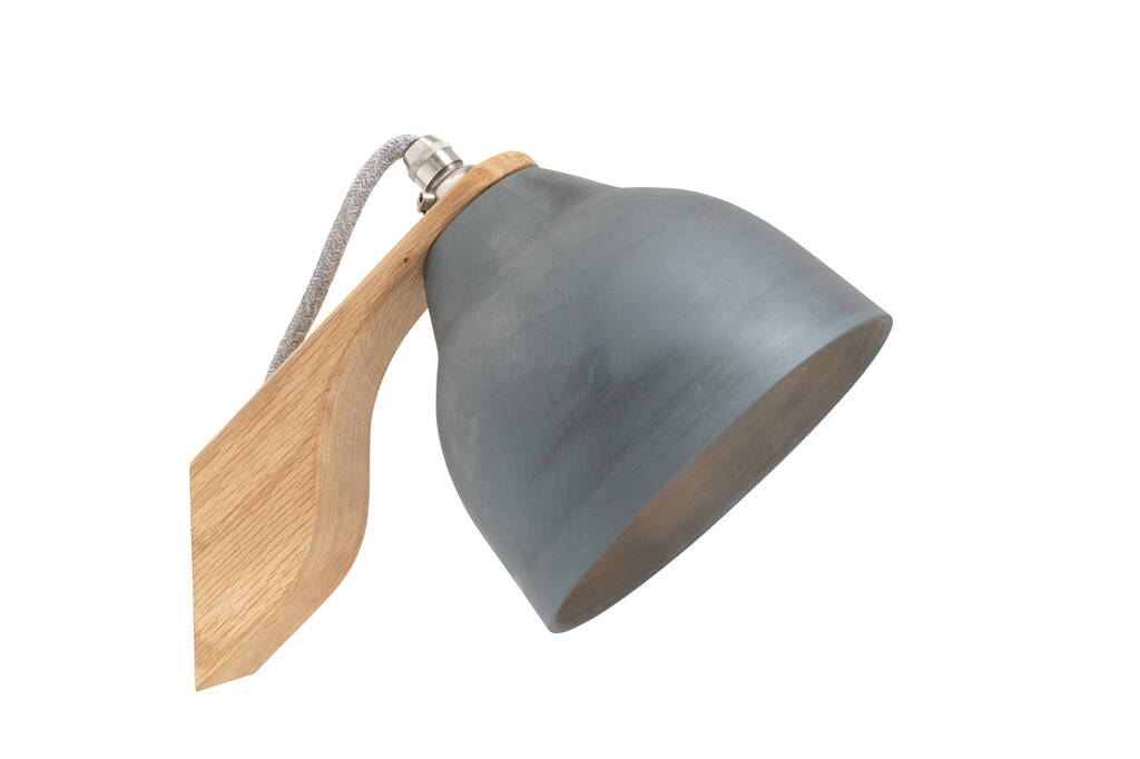 Grey Element Oak And Ceramic Wall Light, 1 of 6