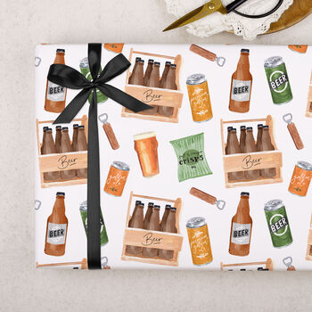 Three Sheets Of Pub Beer Pint Wrapping Paper, 2 of 2