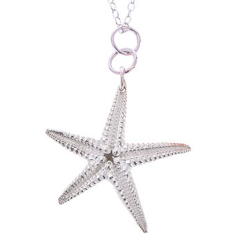 Silver Starfish Charm Pendant, 2 of 5