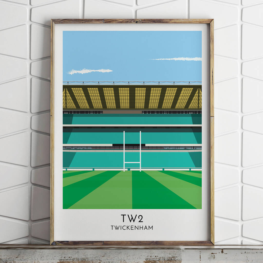 Custom Contemporary Print Of Any Rugby Stadium, 1 of 12