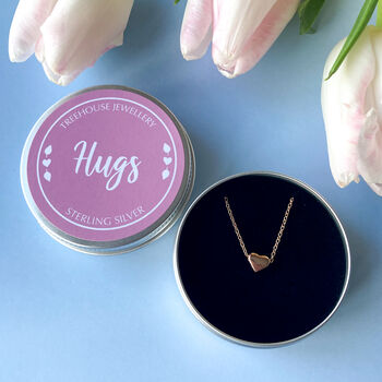 Rose Gold Plated Heart Necklace In A Keepsake Gift Tin, 2 of 10