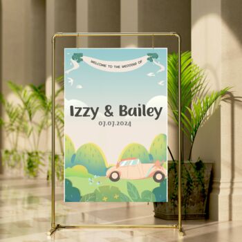 Fun Custom Wedding Welcome Sign/ Foam Board Colourful, 2 of 5