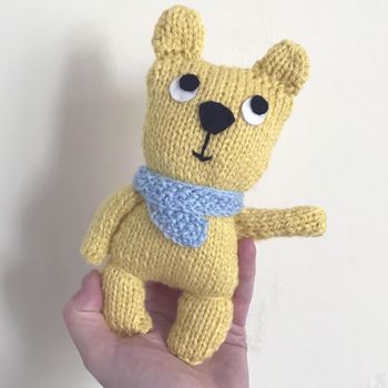 Happy Teddy With Balloon Knitting Kit, 2 of 3