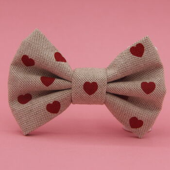 Red Hearts Dog Bow Tie, 9 of 9