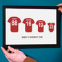 Personalised Family Football Shirt Print, thumbnail 1 of 5