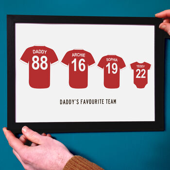 Personalised Family Football Shirt Print, 2 of 5