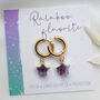 Fluorite Star Hoop Earrings, thumbnail 3 of 10