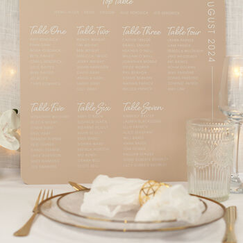 Modern Arch Acrylic Wedding Table Plan, 6 of 9