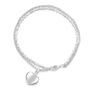 Nugget Chain Heart Urn Ashes Bracelet – Sterling Silver, thumbnail 3 of 7