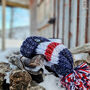 Navy Red Reflective Super Bobble Hat, thumbnail 3 of 6