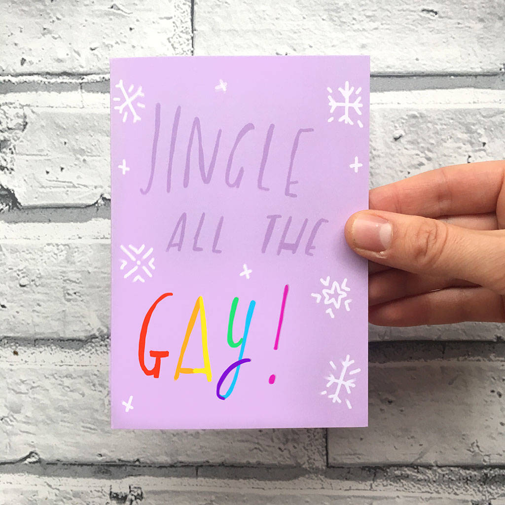 Jingle All The Gay Card By Nicola Rowlands