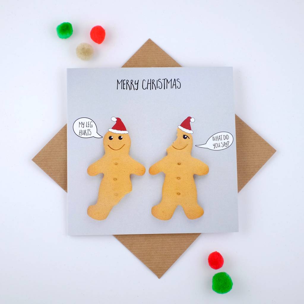 Gingerbread Christmas Card By Bold And Bright