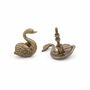 Elegant Swan Brass Cabinet Knob, thumbnail 1 of 9