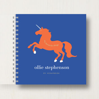 Personalised Kid's Unicorn Memory Book Or Scrapbook, 7 of 10