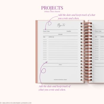 Personalised 2024 Weekly Diary| Daily Planner| Pink, 9 of 11