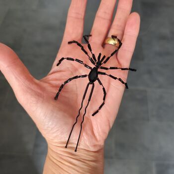 Handmade Spider Hair Pin In Black, 3 of 9