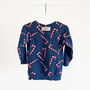 Blue Candy Canes Lightweight Christmas Sweater, thumbnail 5 of 6