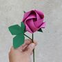 Origami Paper Rose With Leaves, Anniversary Gift, thumbnail 1 of 11