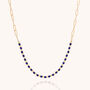 Gem Shine Lapis Necklace With Paperclip Chain, thumbnail 5 of 7