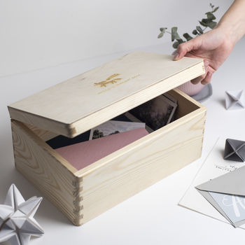 Personalised Engraved Wooden Keepsake Dream Box, 7 of 7